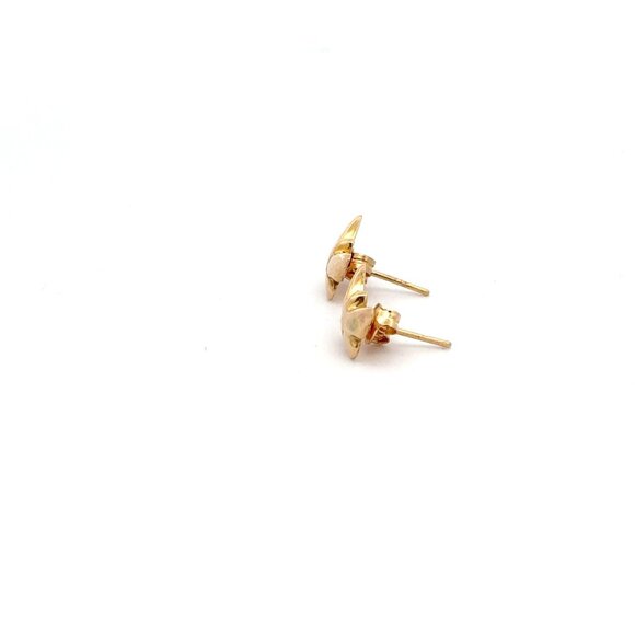 18K Gold Earrings Stud Butterfly 1.44 grams - Picture 3 of 8